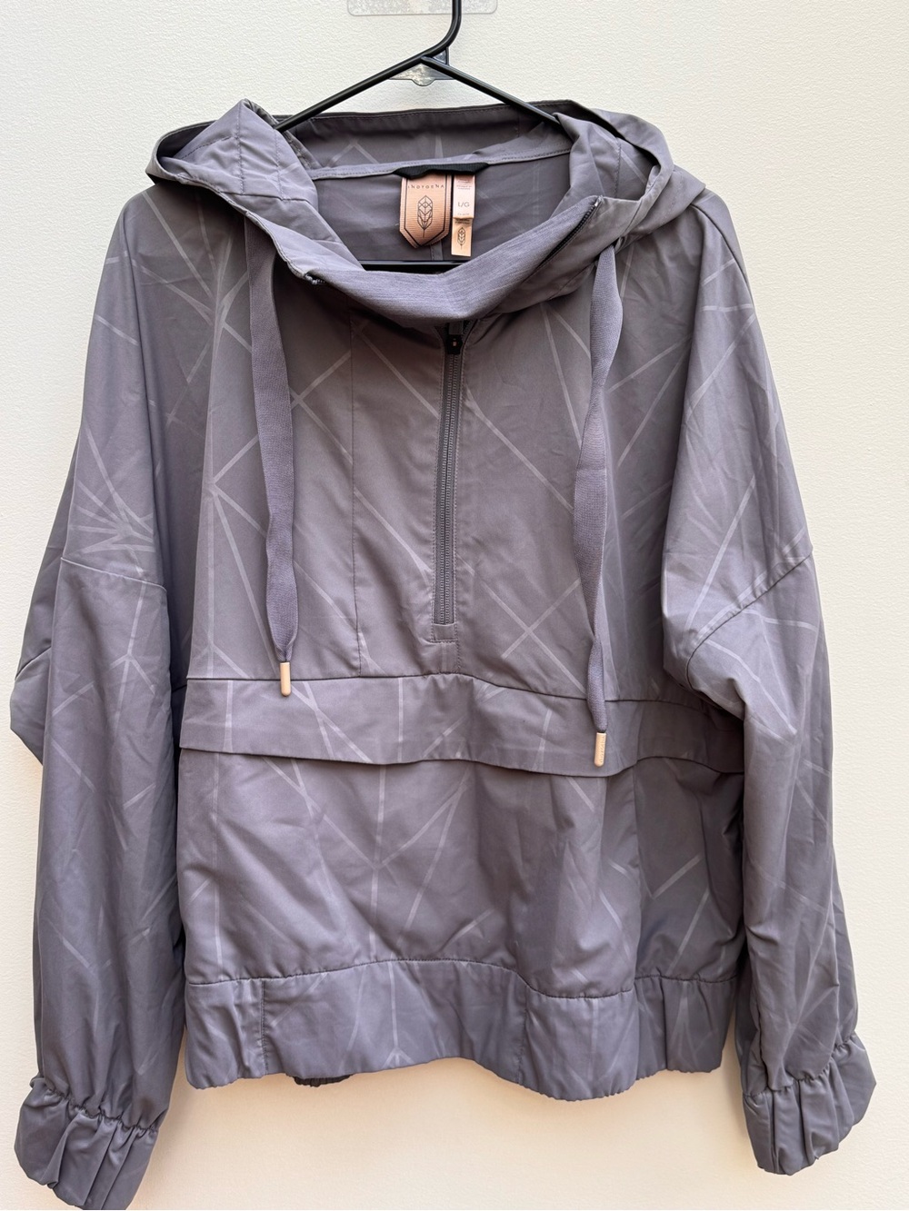 Indygena Purple/Gray Hooded Pullover Jacket